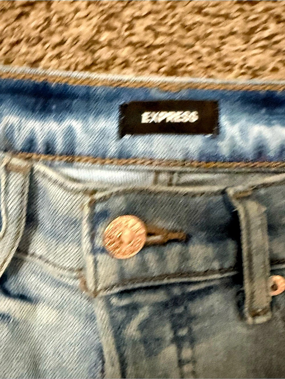 Express Women's mid rise bootcut/70s flare Jeans in Blue - Picture 2 of 2